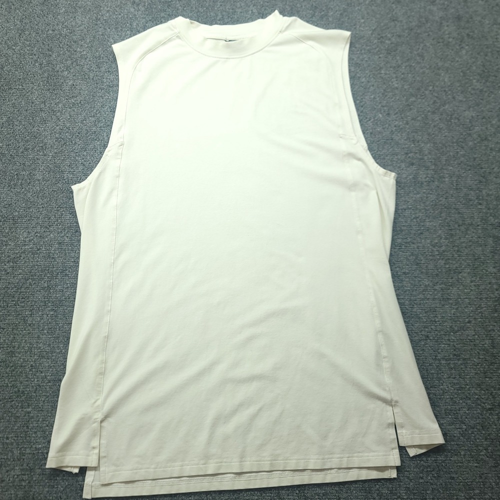 Alphalete Premium Mens Sleeveless Gym Training Tank Top Cream White XL